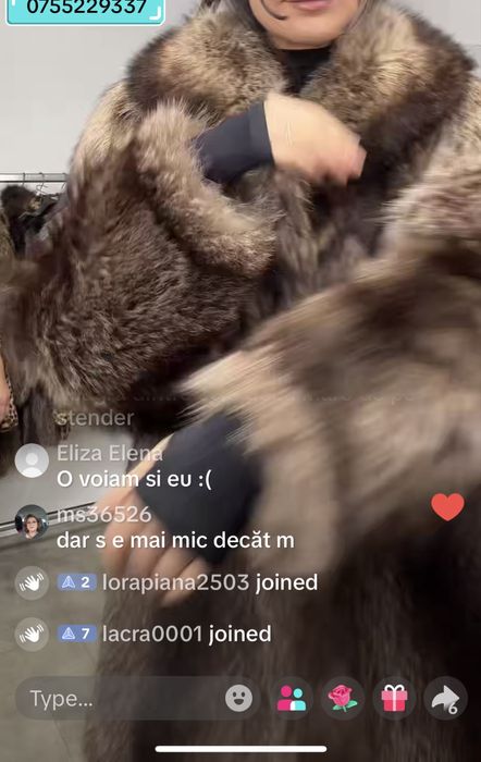 Haina din blana de raton marimea 44