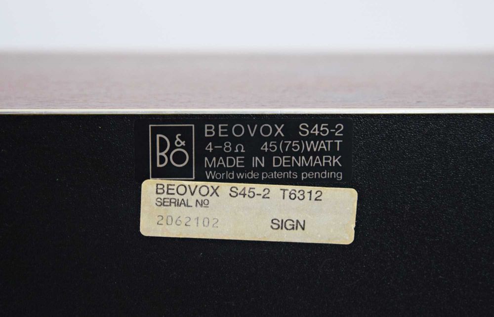 Boxe Bang & Olufsen Beovox S45-2, boxe B&O