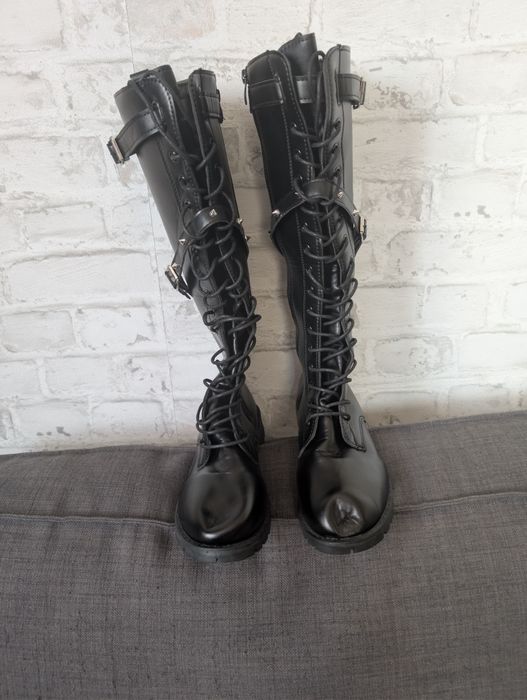 Високи черни дамски ботуши до коляното -  Black Knee-high boots -