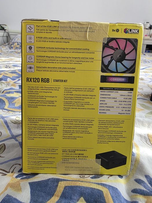 Ventilatoare CORSAIR iCUE LINK RX120 MAX RGB BLACK, triple pack
