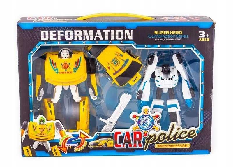 Робот кола трансформер 2в1, полицейска кола