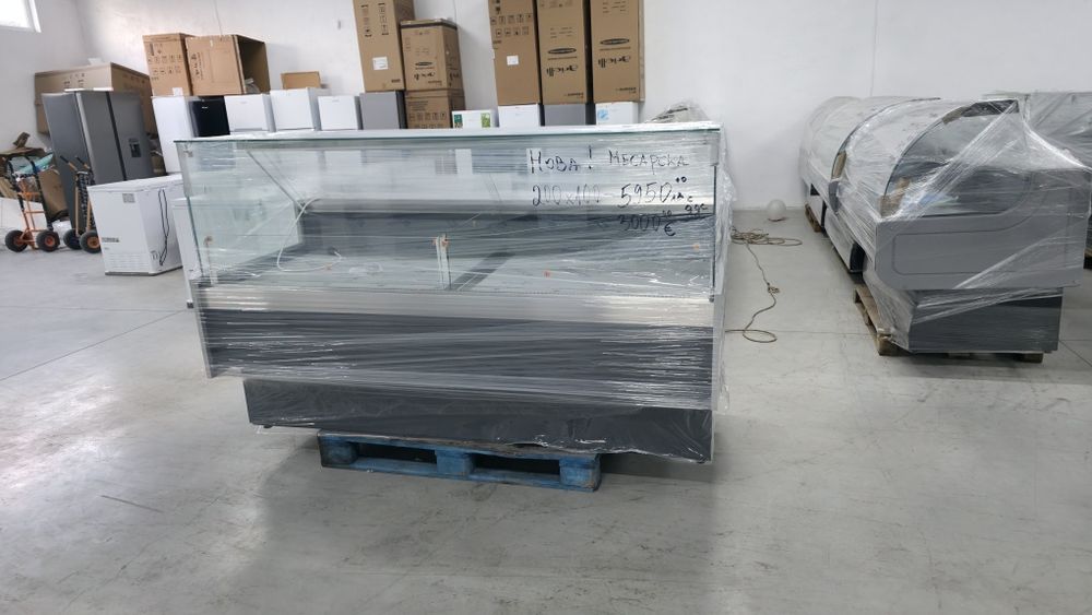 Месарска хладилна витрина 200х100