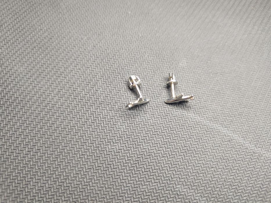 Серьги пусеты "самолёт"