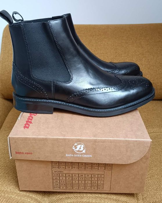 Нови BATA мъжки боти/ботуши естествена кожа 42 номер