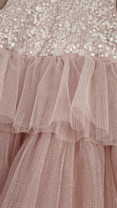 Рокля с пайети и волани H&M - размер 140 (9-10г)