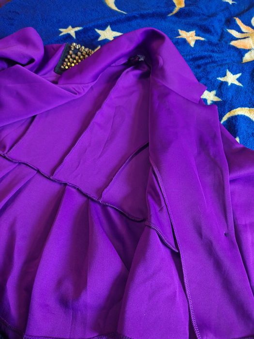 Sacou ocazie / elegant cu epoleti, mov S, S-M