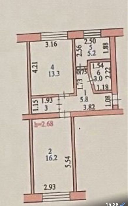 2-ком квартира в центре, район Тайга