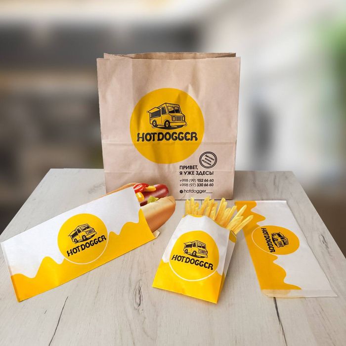 Упаковка для ресторанов и фаст-фуда от производителя , пергамент листы