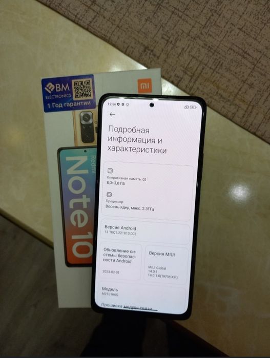 Redmi not 10pro 8 ga 128gb yangi