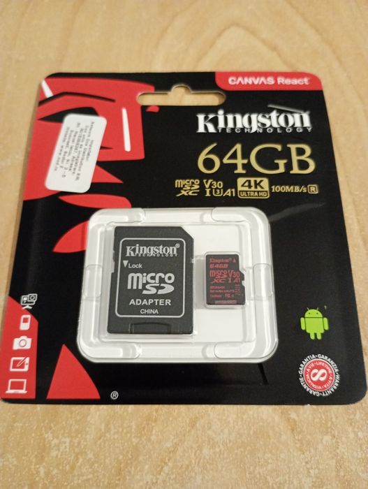 Card de memorie microSD XC KINGSTON 64GB nou sigilat