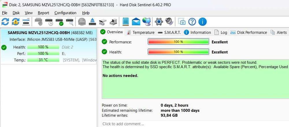 NVME SSD Samsung PM9A1 512GB, PCIe 4.0 x4, M.2 2280, 6,900 MB/s 5,000 MB/s