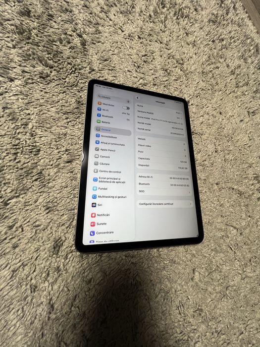 Ipad Pro 11' Gen. 3 , M1,  128GB , Space gray impecabila.