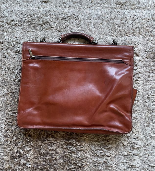 Servieta/geanta din piele naturala maro Pielnoble