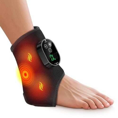 Нов Безжичен нагревателен масажор за глезен и стъпало с вибрации