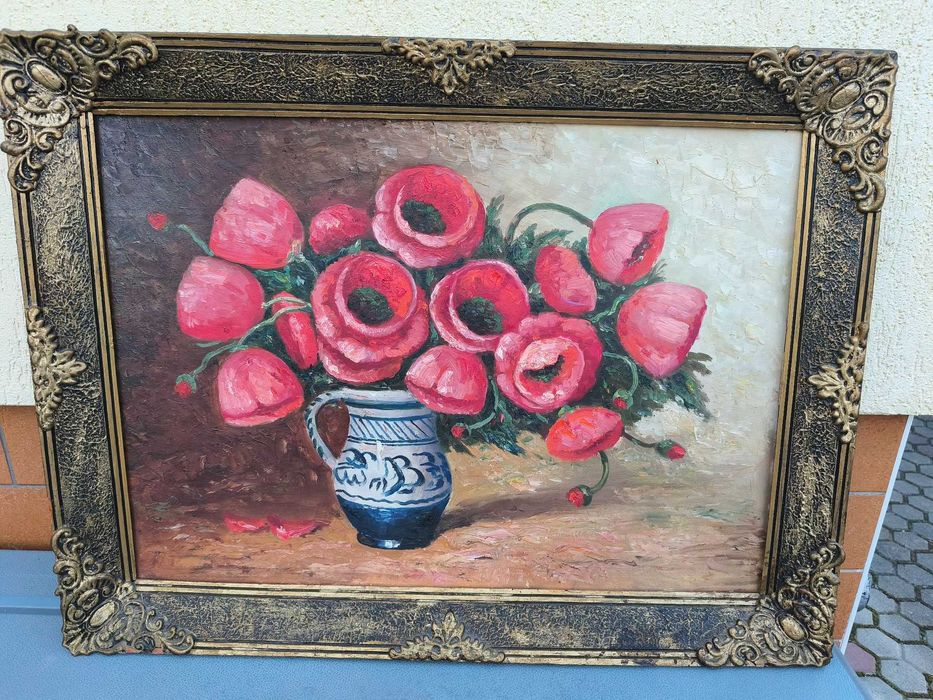 Tablou pictura cu maci