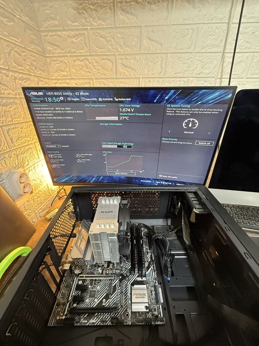 Kit pc placa de baza Asus Prime Z590m- plus+i5 11600k+16gb ddr4