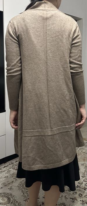 Кардиган длинный коричневый