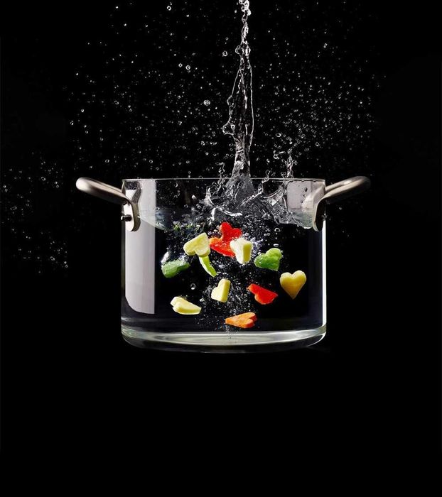 Knindustrie Italy Oala gatit + capac metal  The Glasspot  24cm /  20