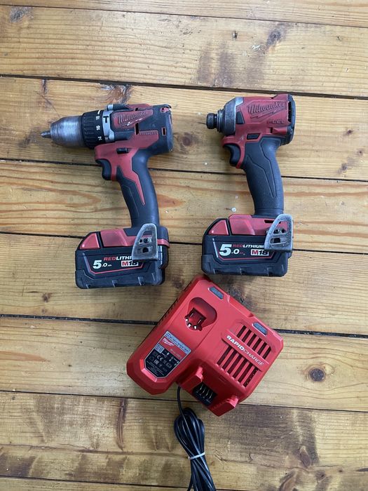 set MILWAUKEE BRUSHLESS 18v bormașină și autofiletanta impact