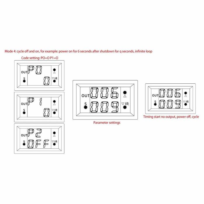Modul temporizator releu de timp programabil temporizare 12v display