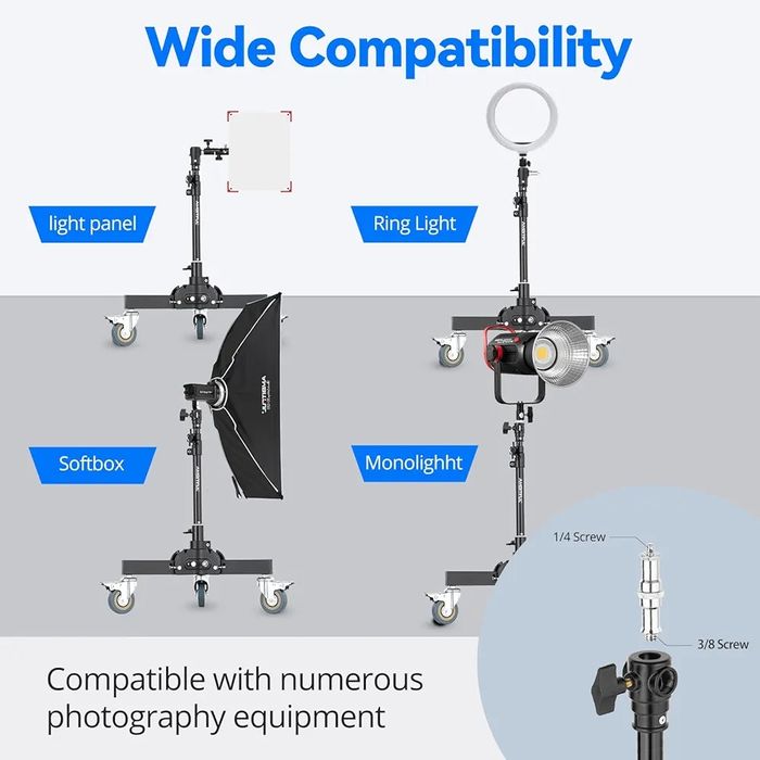 Професионален стоманен статив за студийно осветление - AMBITFUL
