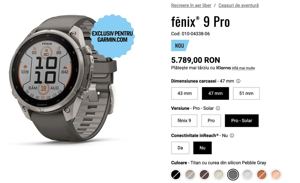 Garmin fēnix 9 Pro Solar 47mm – Nou, Sigilat