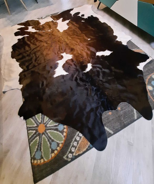 100% Natural Cowhide Cow-skin Leather Rug - Made in BRAZIL 220 x 180cm