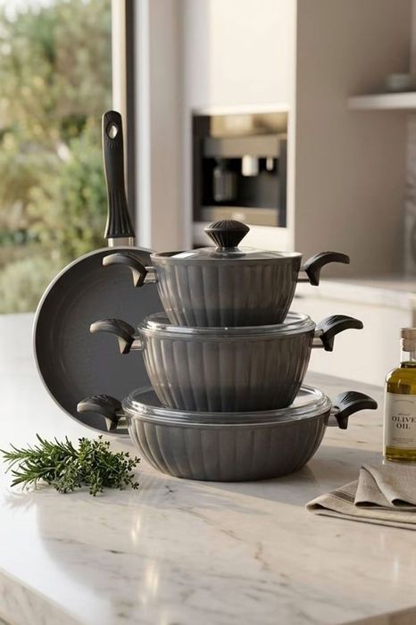 Комплект керамични съдове за готвене Taç Master Ceramica Dilim от 7 части