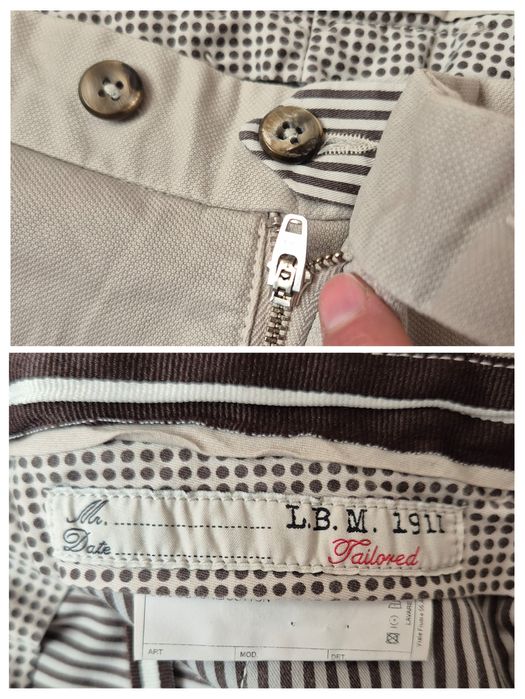 Pantaloni premium L.B.M. 1911, Tailored Fit, Material Gros, Bărbați -