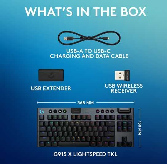 Tastatura Gaming Wireless mecanica LOGITECH G915 X Lightspeed TKL