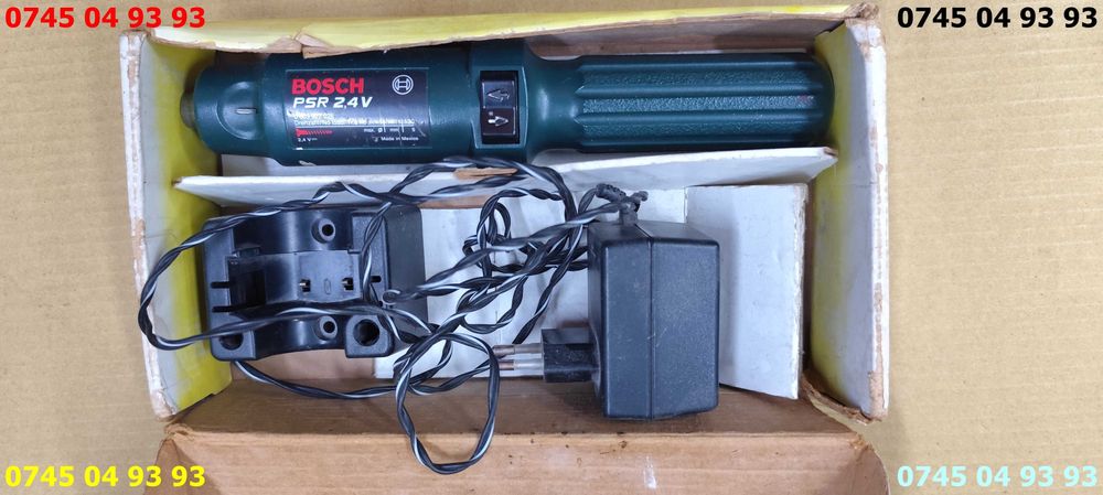 filetanta bormasina surubelnita electrica BOSCH PSR 2.4V baterie slaba