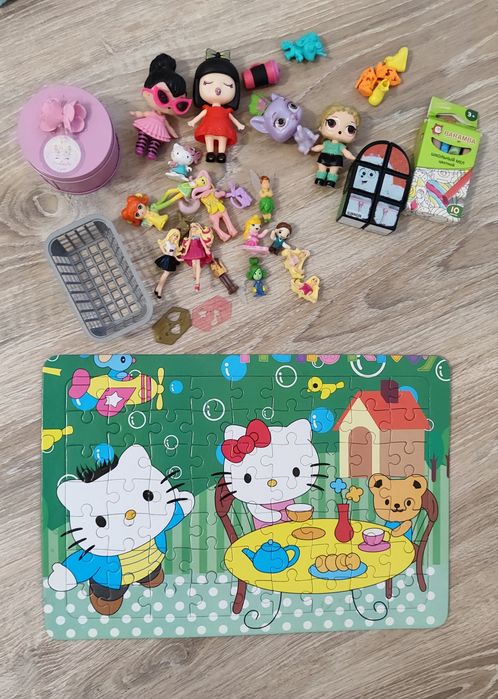 Счетные материалы домино, игрушки и пазл