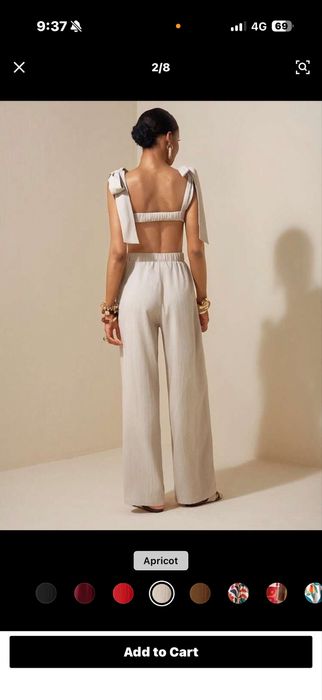 Сет от две части топ с дълъг летен панталон комплект