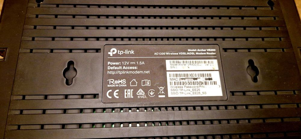 TP-Link Archer VR400 AC1200 двух диапазонный 2.4Ghz/5Ghz Wi-Fi роутер