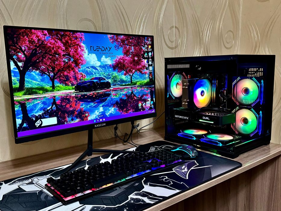 Мощный Игровой Компьютер RTX5060 С Монитором 180 герц ВЕСЬ КОМПЛЕКТ