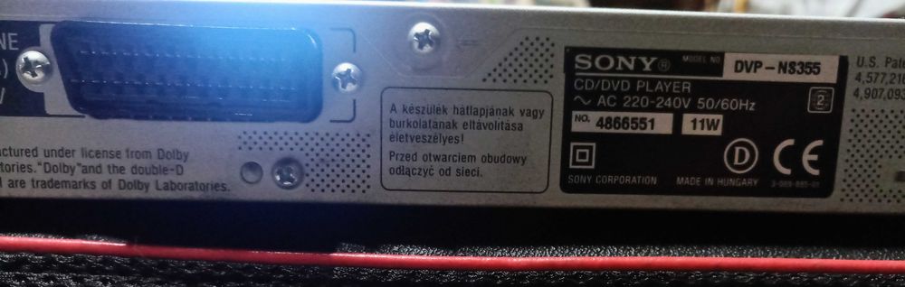 Dvd/cd SonyDVP-NS355