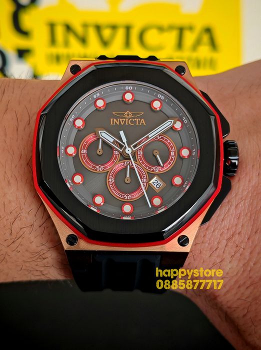 INVICTA Akula black gold 55 mm, Инвикта нов ръчен часовник