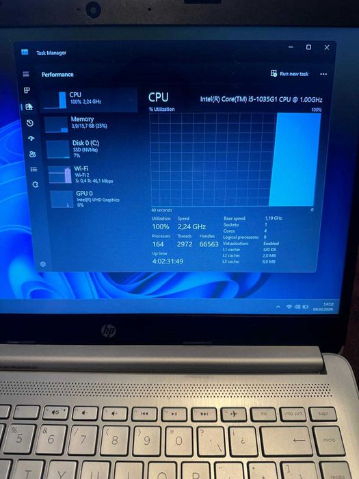 Laptop HP I5-1035G1 16 GB DDR4 SSD 512GB M2 Baterie Noua Ecran 14 Inch