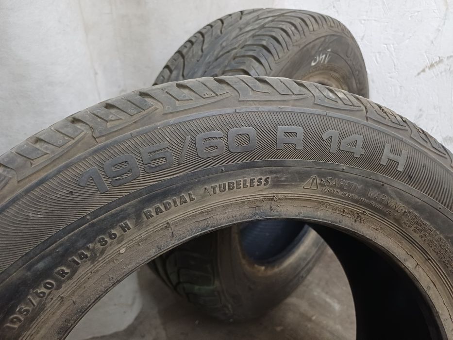 Шины 195/60 R14 Uniroyal пара.