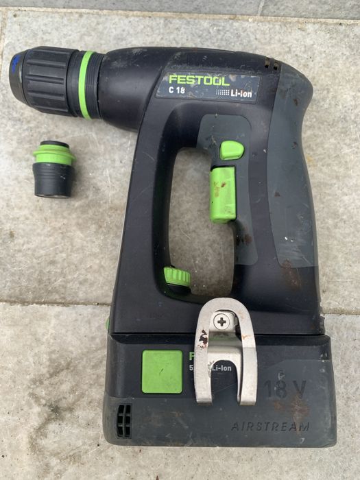 FESTOOL C 18 / винтоверт с 2 сменяеми глави/+ батерия 5,2 ah.,