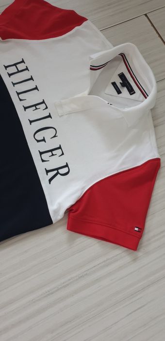Tommy Hilfiger Colorblock Pique / XS НОВО! ОРИГИНАЛ! Мъжка Тениска!