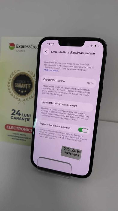 (AG 35) Telefon Iphone 14 B.34278.1 / Garantie 2 ani/ 2250 lei