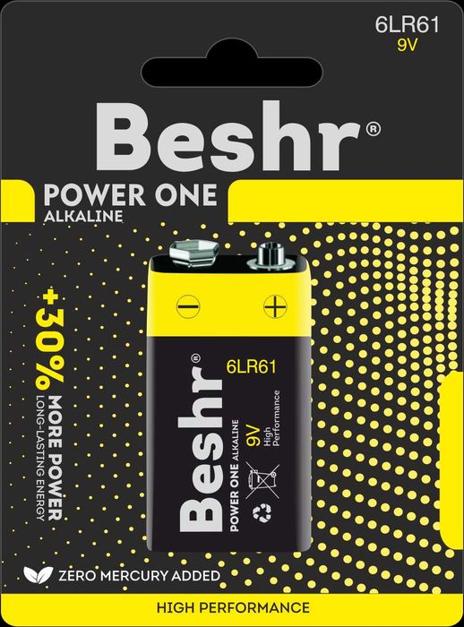 Батарейка Beshr Power One Alkaline 9V