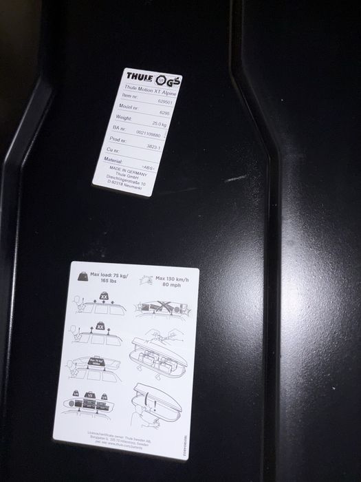 Thule Motion XT Alpine negru lucios