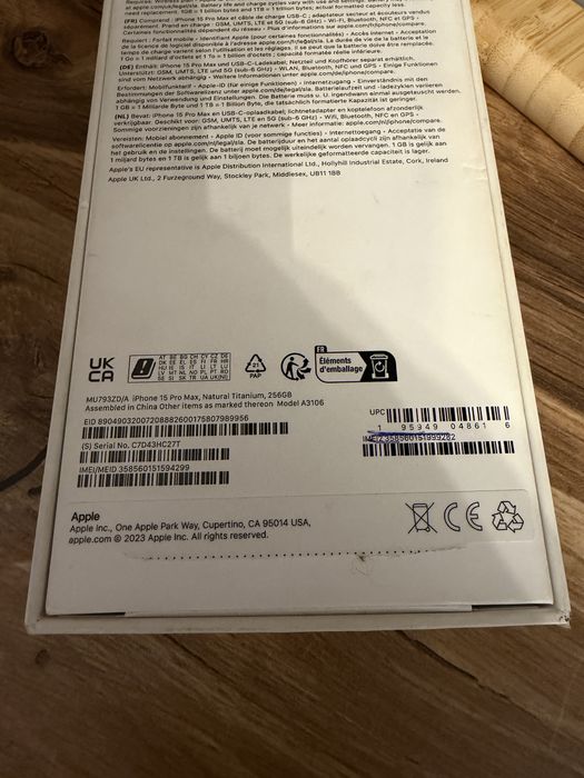 Iphone 15 Pro Max Natural Black Titanium