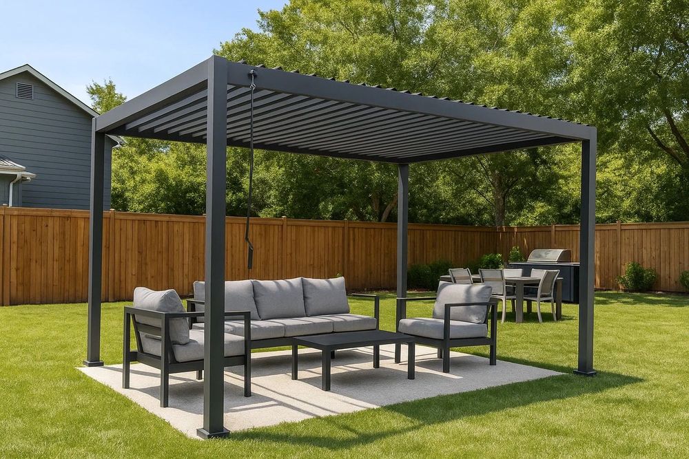 Pavilion Aluminiu Pergola Bioclimatica 4x3x2.4 m Premium Electrostatic