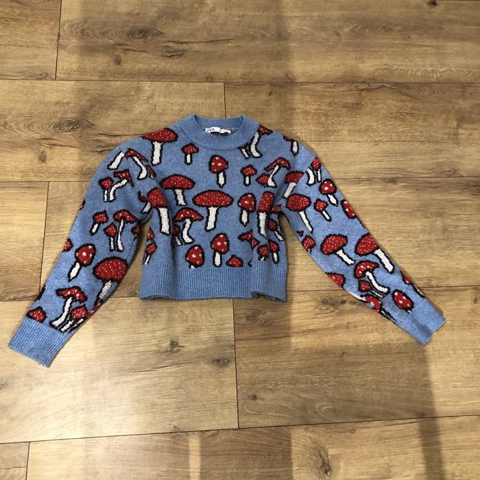 Zara зара пуловер с гъби