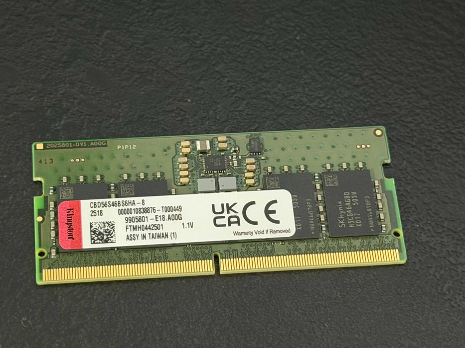 Memorie RAM Kingston ValueRAM DDR5 5600 8GB SODIMM KVR56S46BS6-8