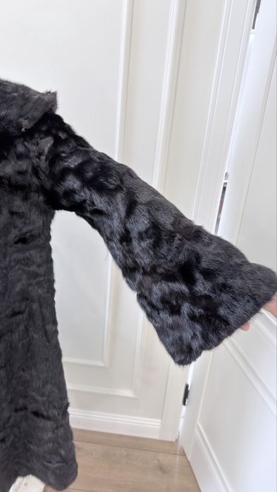 Норковая шуба черный бриллиант