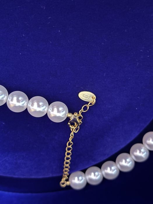 Colier perle cu inchizatoare argint 925 - in cutie cadou velur - nou